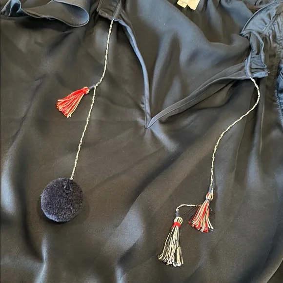 Navy Ruffle Top - Picture 2 of 3